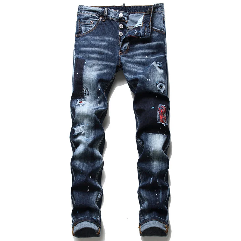 Top Brand DSQ2 Men Ripped Jeans 