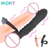 Vibrating Dildo Butt Plug Vibrator Strap On Dick Penis Vagina Plug Sex Toys For Couples Adult Games Double Penetration Anal Plug 1