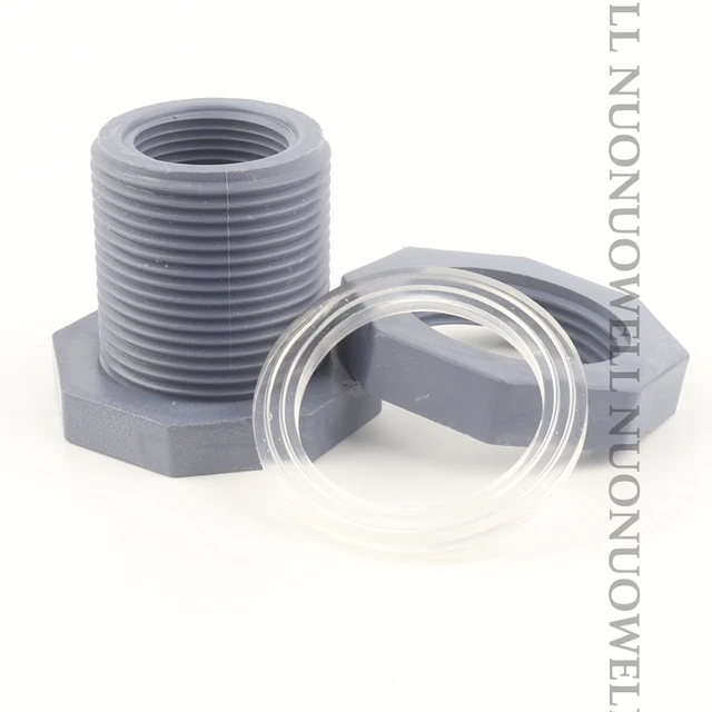 Pvc Tartály Vízcsatlakozó Haltartálycsövek Csatlakozó Víztartály Vízelvezető Férfi Hím Szál/Női Szálas Válaszfal Csőcsuklók - Image 5