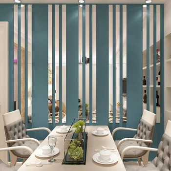 

Simple lines Acrylic 3D Wall Stickers Background wall decoration Ceiling waist line Living room dining room Art wall decor 10pcs