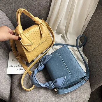 

Handbag Bag 2020 New Style Retro Stone Pattern Shoulder Bag Casual Textured Fashion Shoulder Square Sling Bag