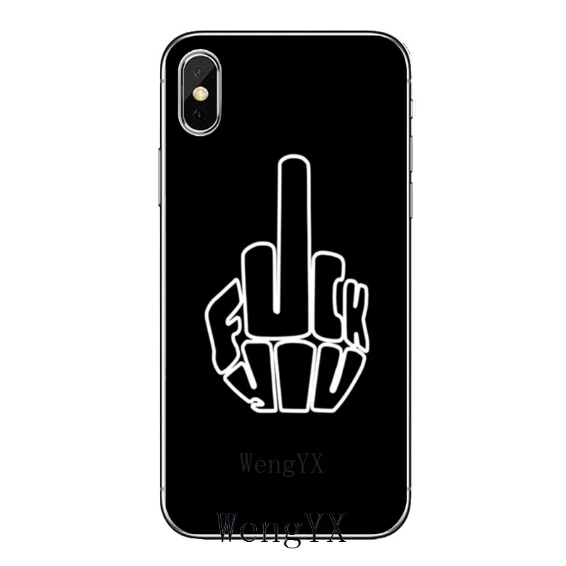 Прозрачный чехол для телефона средний палец со скелетом и костями для Xiaomi Redmi Note 7 6 6A 5A 4 4A 3 pro S2 5 плюс 4x Pocophone F1