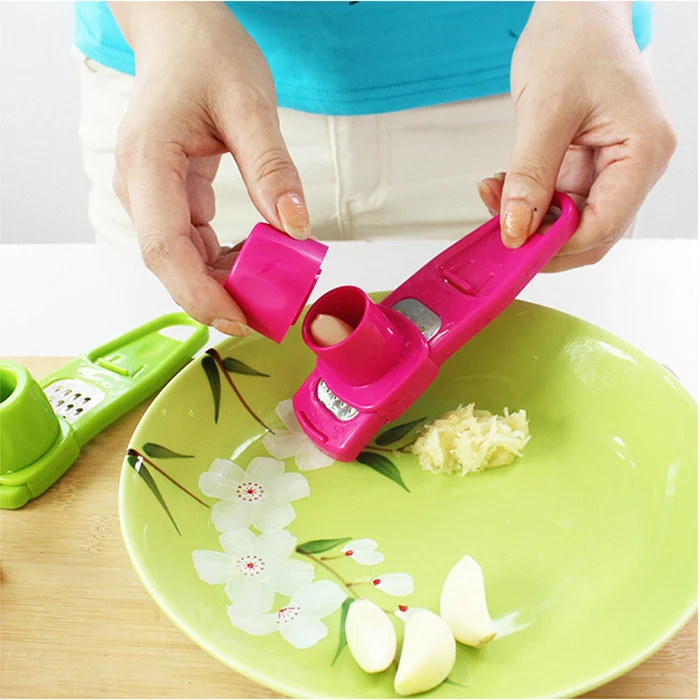 Garlic Slice Random Color Multifunction Kicthen Tools Original Garlic Mince Dishwasher Safe Creative Useful Garlic Press
