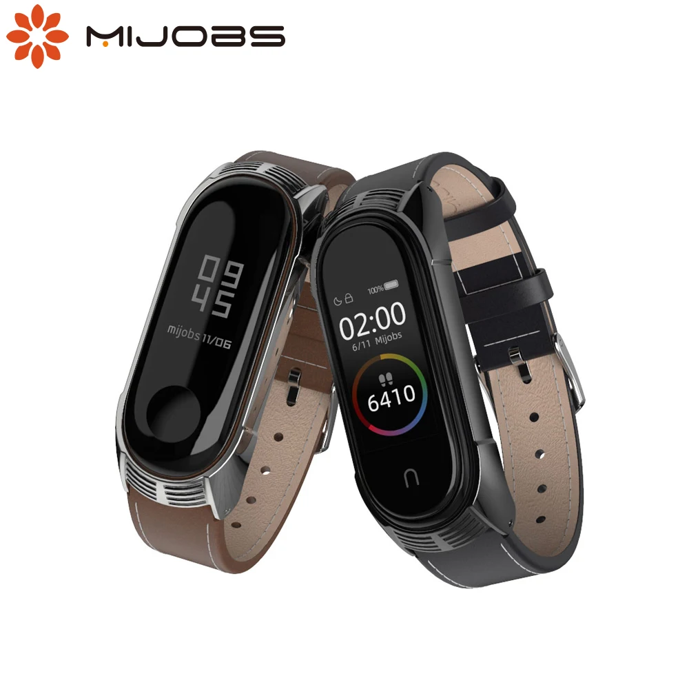Браслет из натуральной кожи для Mi Band 4 ремешок xiaomi correa mi band 3 tf смарт браслет