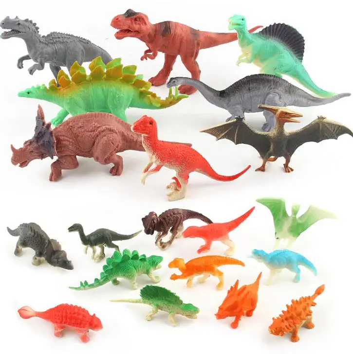 20pcs/lot Dinosaur Toy Set Figurines Toys Simulation Animals Dinosaur Model Toy for Boy Gift Large Size and Small Size