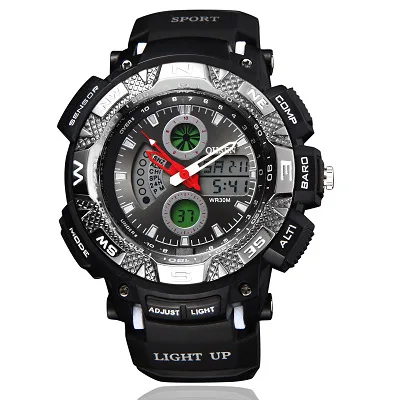 

Hot Selling Ohsen Onsun Ad1310 Multi-functional Dual Display Electronic Waterproof Outdoor LED Watch