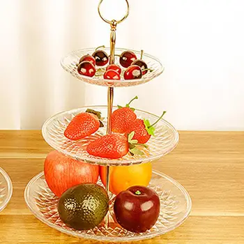 

1set 3 Layers Cake Stand Wedding Cake Plate Stand Dessert Fruits Vegetable Placed Tool Wedding Birthday Party Cupcake Stand