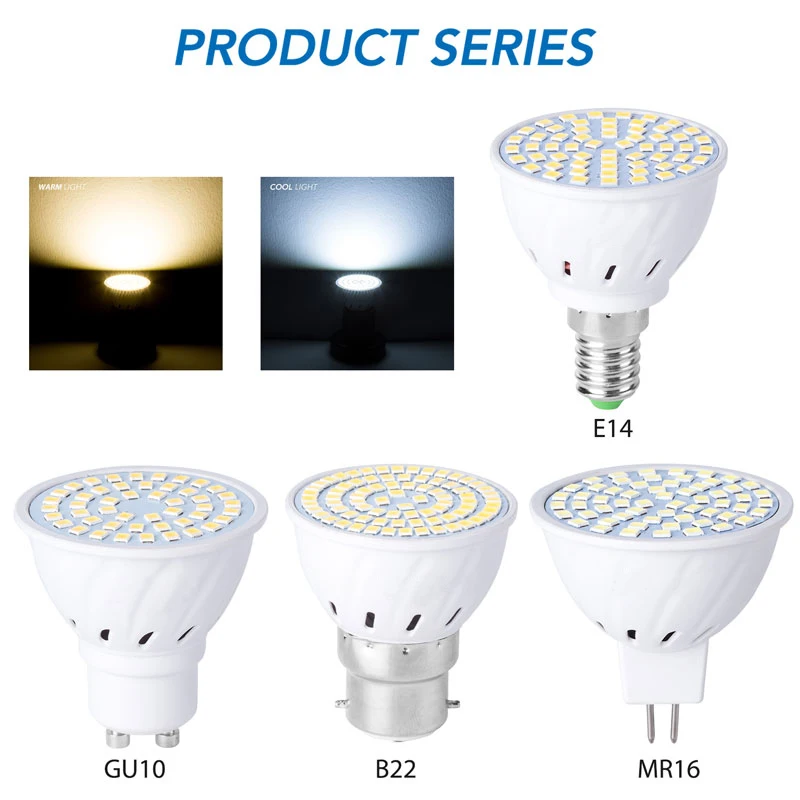 

LED Lamp GU10/MR16/B22/E14 LED Bulb 220V Lampada LED Condenser lamp Diffusion Spotlight Energy Saving Home Lighting