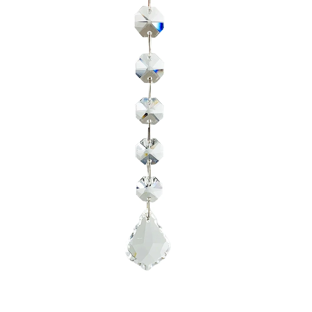 Maple Leaf Crystal Bead Pendants Glass Crystals Prisms Chandelier Lamp Parts Hanging Ornament Party Wedding Decor crystal beads chandelier crystal drops 5PCS/lot 140mm