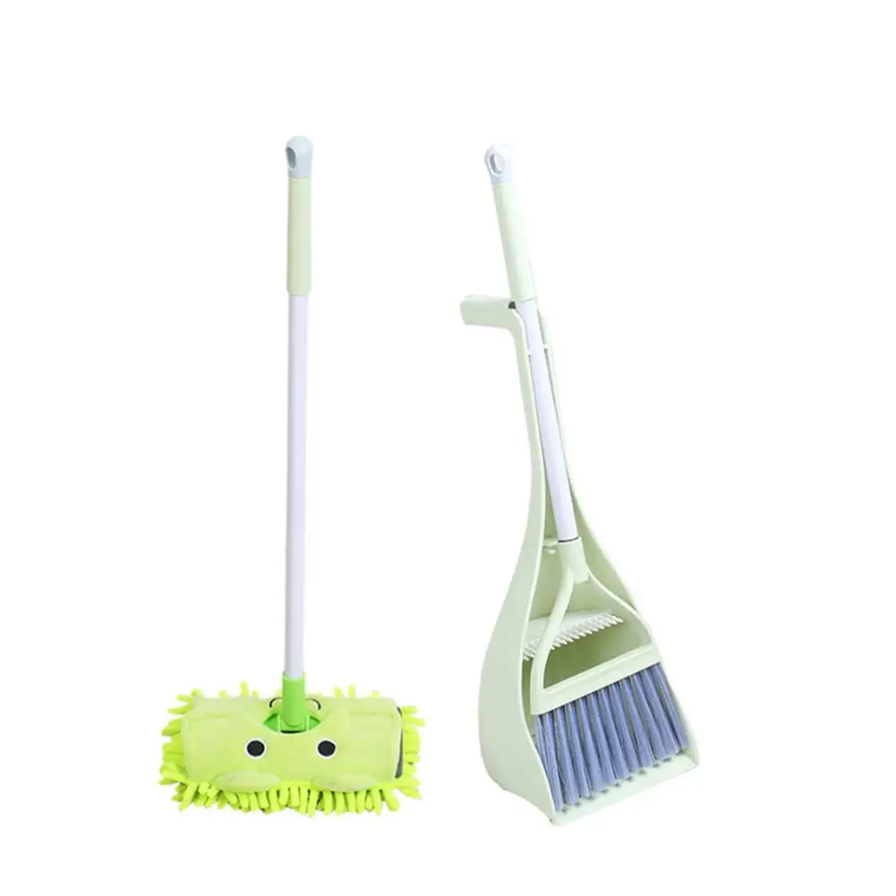 Cleaning Toys Set Child Mop Broom Dustpan Baby Mini Sweeping House Telescopic Tablet Drag Pretend Play | Игрушки и хобби