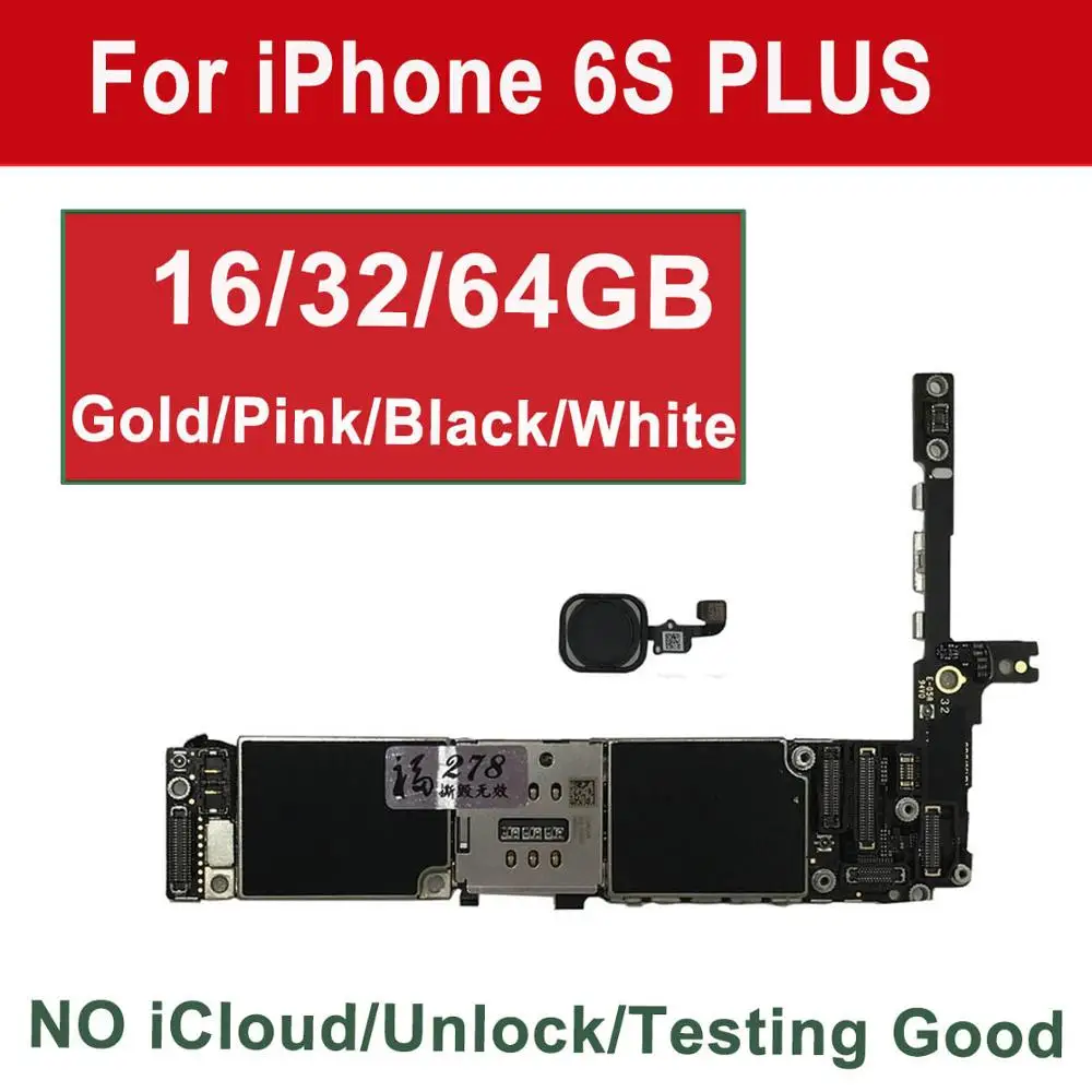 Оригинальная материнская плата для iPhone 6S Plus с Touch ID 16 Гб 64 128 ГБ Золотой Белый