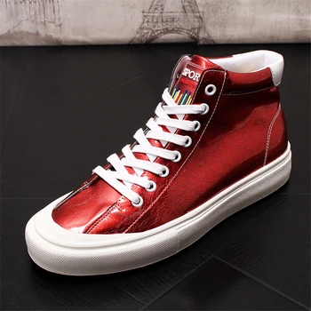 

Mens Shoes Spring Autumn Casual Leather Shoes Men Loafers Leather Boots Men High Help Men Sneakers Hip Hop Shoes Men Shoes