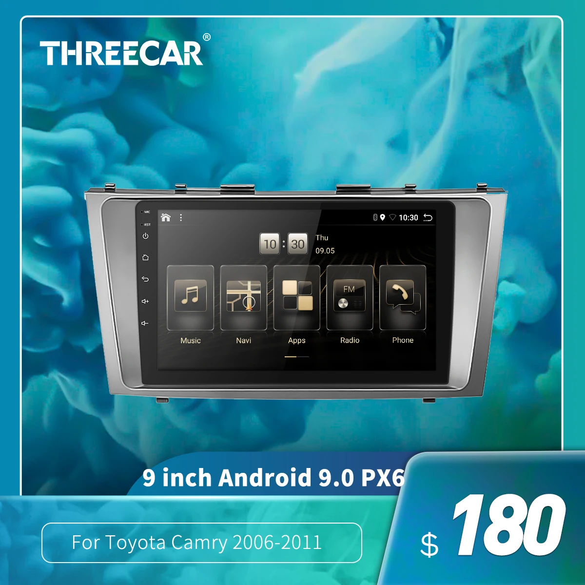 2din Android 9 0 Ouad Core PX6 стерео Автомагнитола для Toyota Camry 2006-2011 GPS Navi Аудио Видео плеер Wifi