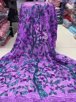 

nice looking feather embroidery tulle mesh lace fabric yaking-11.7811 with good quality for party dress