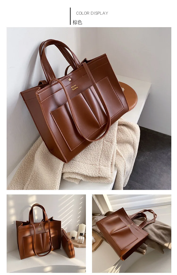 Женская сумка, простая женская сумка, зима, Новая повседневная модная сумка через плечо, известный дизайнер, трендовая брендовая Сумка-тоут