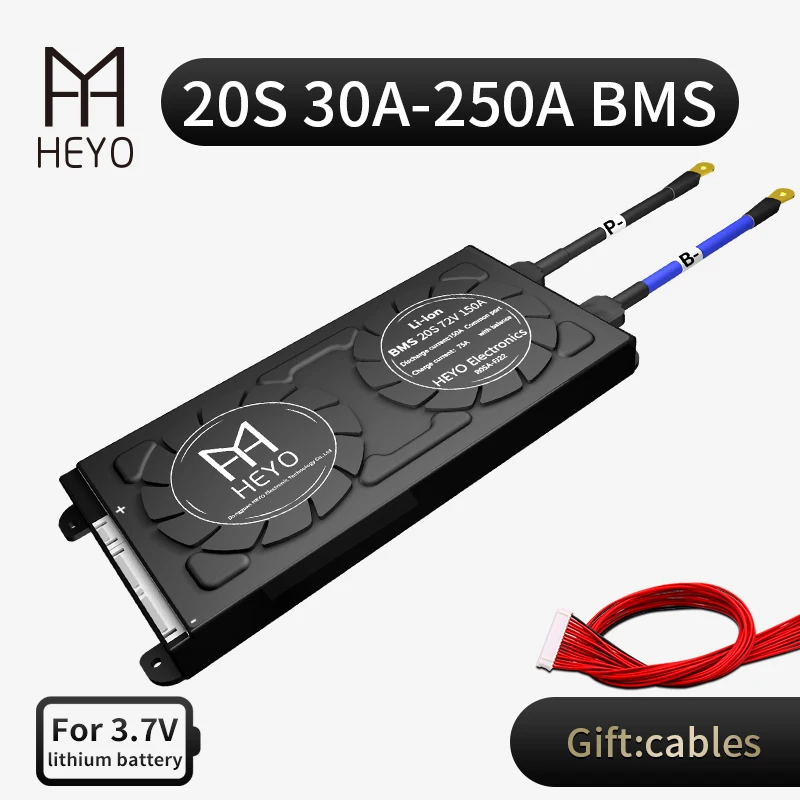 18650 батарея 72 в bms 20s 60A для баланса электродвигателя литий ионный 30A 50A 80A 100A 250A