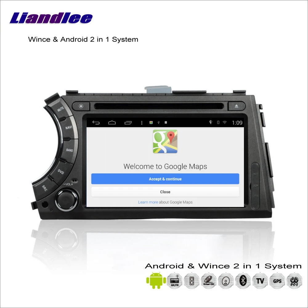 Мультимедийная стереосистема Liandlee Android для SSangYong Actyon / Kyron 2005 ~ 2013 S160 радио BT CD DVD