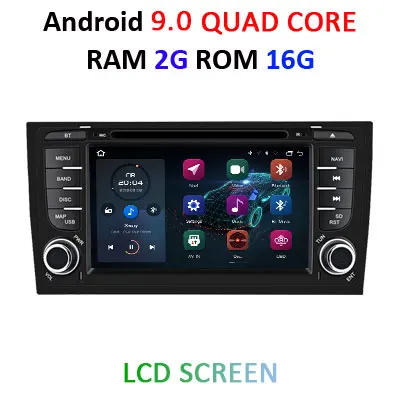 DSP Android 9,0 64G 2 DIN Автомобильный dvd-плеер для AUDI A6 RS6 1997-2004 S6 1997 gps радио Мультимедиа Стерео навигация ips экран ПК - Цвет: 9.0 2G 16G LCD