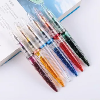

Dropper Fountain Pen Snowflake Commemorative Version Transparent Large-Capacity Iridium EF/F 0.38/0.5mm Gift Pen Set