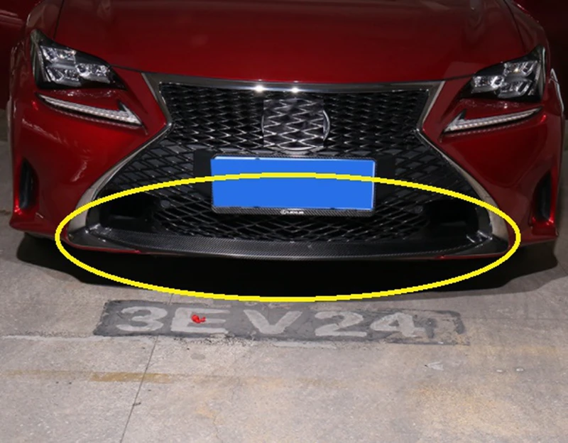 Углеродное волокно передний бампер решетка Декоративная полоса для 2013- Lexus RC200t