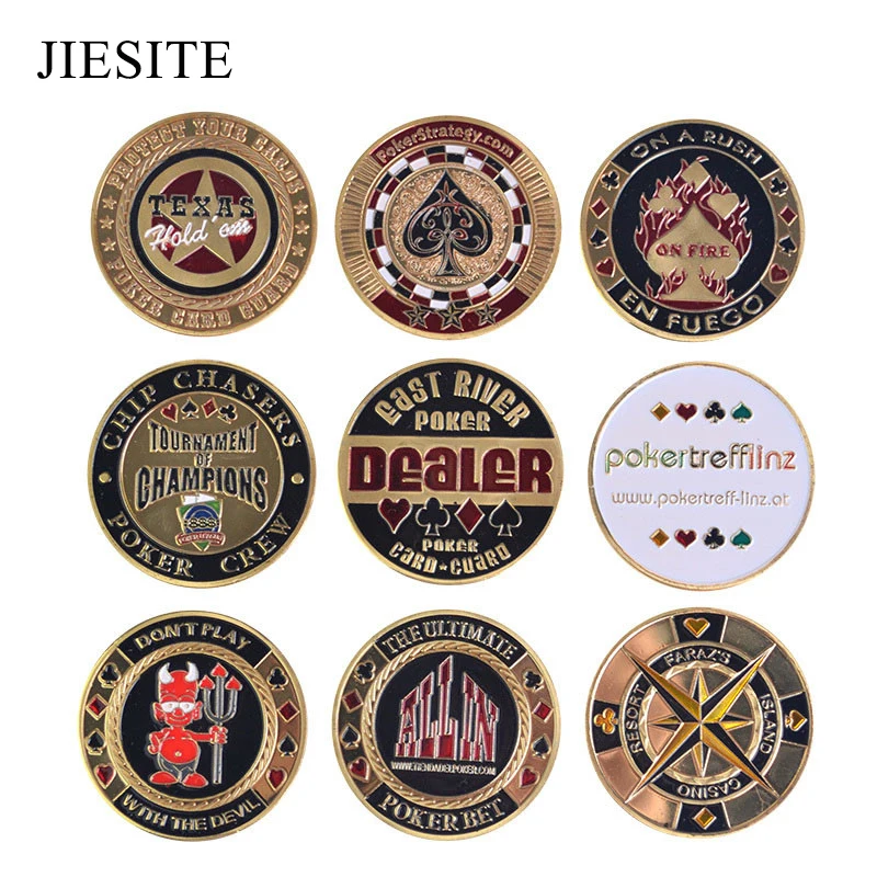 Metal Poker Card Guard Protector Poker Cards Metal Souvenir Poker Chips