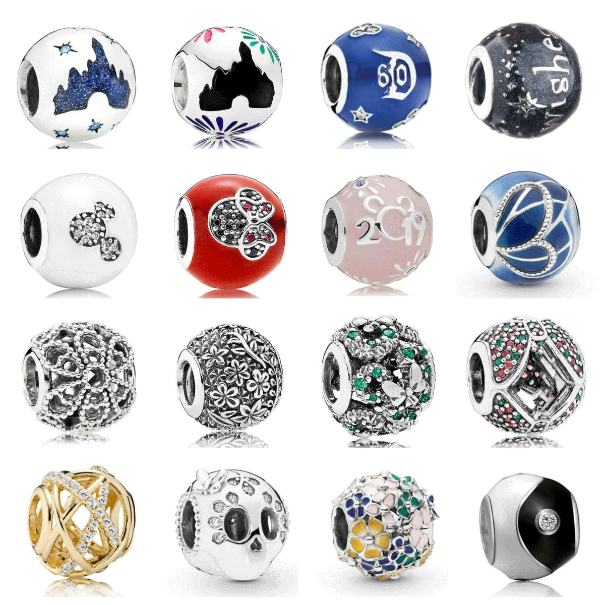 

PDB ZZ 40 RLLEN925 sterling silver 1:1 fashion round beaded jewelry, suitable for DIY bracelet female jewelry gift