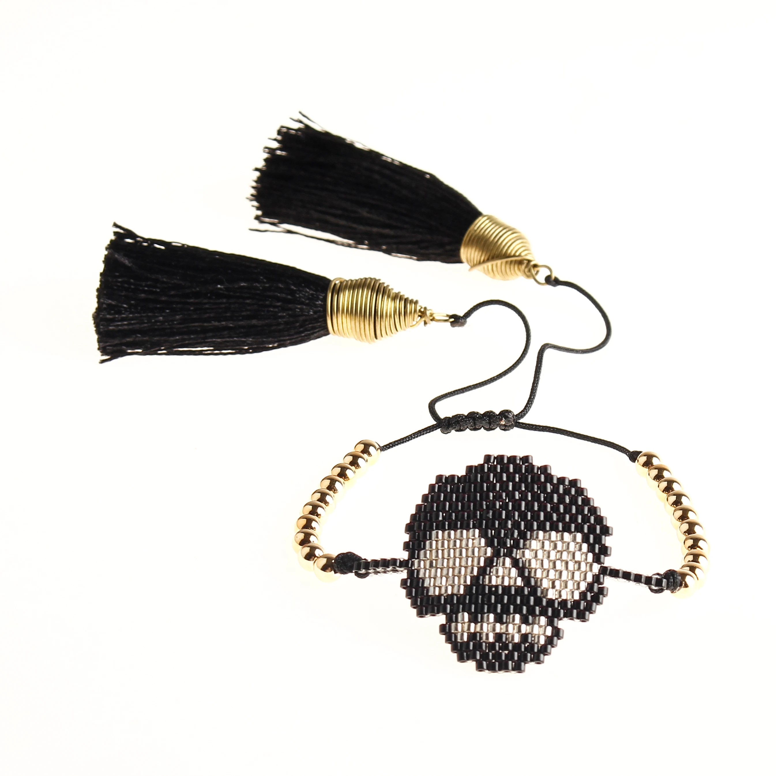 Go2boho MIYUKI браслет мексиканский женский череп Pulseras Mujer Moda красочные браслеты череп ювелирные изделия miyuki Joyeria ручной работы