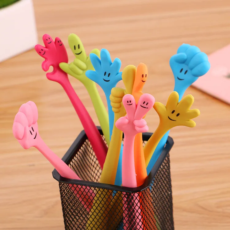 Creative expression finger ballpoint pen cute cartoon learning stationery oil pen high quality flexible ballpoint pen