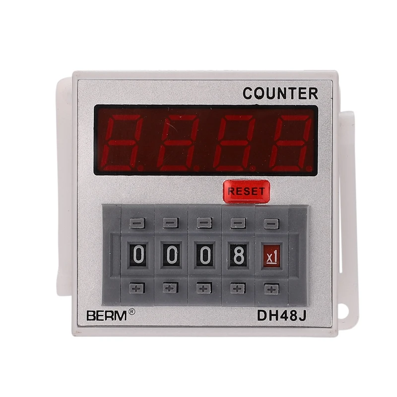 DH48J A AC220V 50/60Hz цифровой счетчик реле Дисплей подсчета 1 999900 11 Pin|Контактные датчики|
