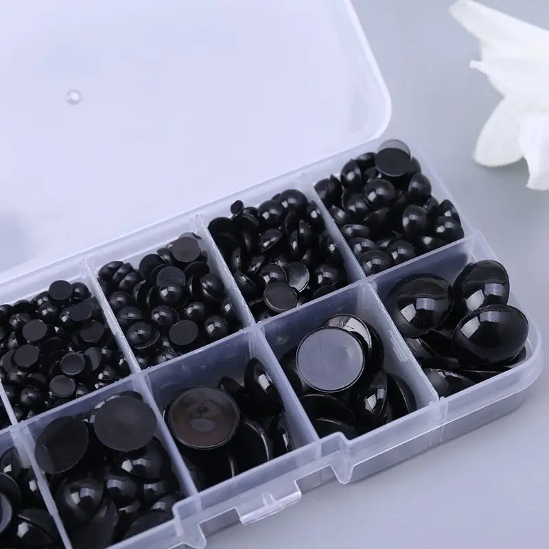 2021 New 480/790/3660pcs Black Plastic Safety Eyes for Bear Doll Stuffed Toys Animal DIY