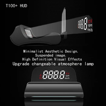 

3.5 Inch Mirror Head-up Display Car OBD2 Gauge HUD Display Plug&Play Car Speed Projector Detector Oil Consumption Car Electronic