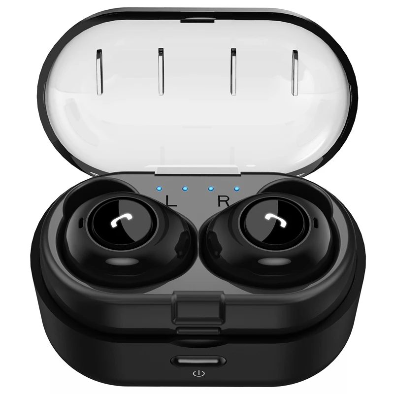Bluetooth наушники 5,0 Tws мини беспроводная гарнитура стерео наушники с глубоким басом с зарядным устройством 500 мАч Внешний аккумулятор