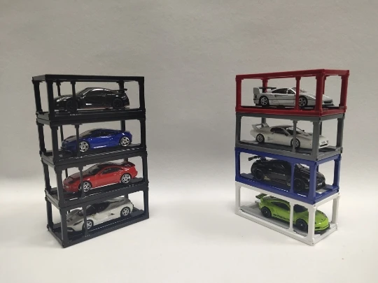  1/64 model car rack maintenance scene props garage parking lift ABS material shelf