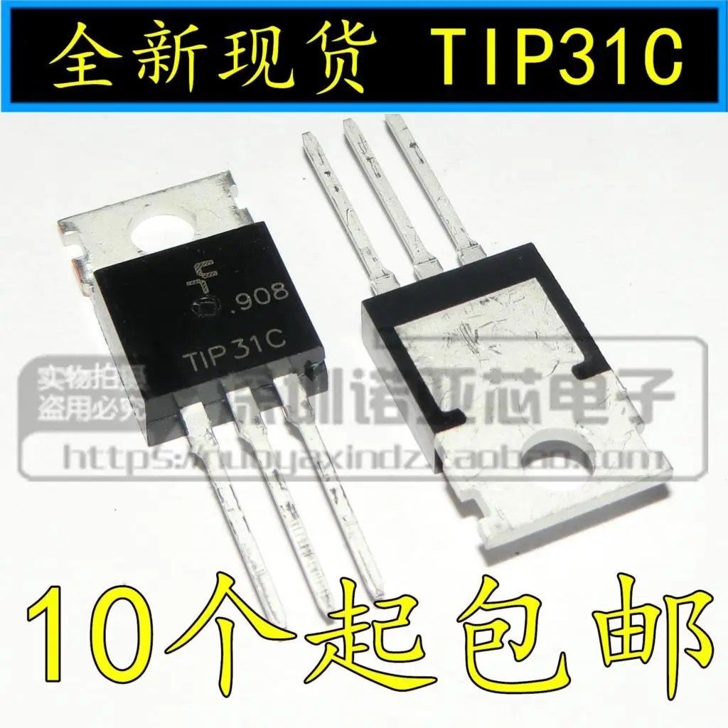 100 TPI 10 Stück TIP31 TIP31C NPN Transitor TO-220 3A 100 TPI 10 Stück TIP31 TIP31C NPN Transitor TO-220 3A