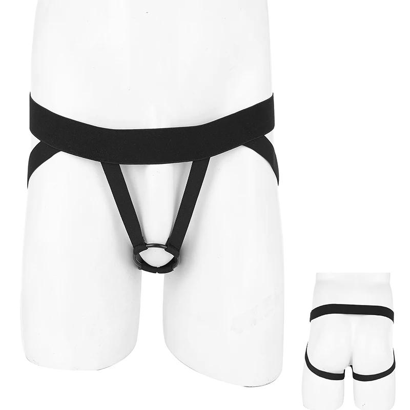 Hot Erotic Mens Open Penis Hole Panties Mens Open Back Crotchless Jockstrap Stretch Bikini G-string Underwear with Metal O-ring