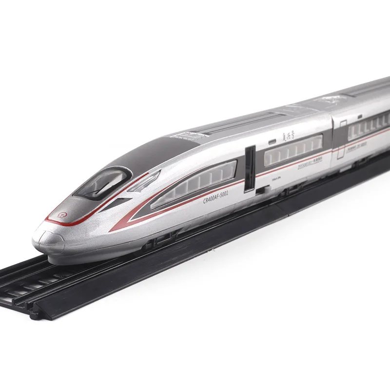 High quality 1:87 Renaissance high-speed train alloy model,simulation sound and light pull back children's toys,free shipping