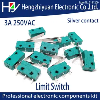 

Hzy Mini Micro Switch Roller Lever Arm SPDT Snap Action LOT 5A 250V KW4-OZ KW4A NC-NO-C With Pulley 3 Feet Stroke Limit Switch
