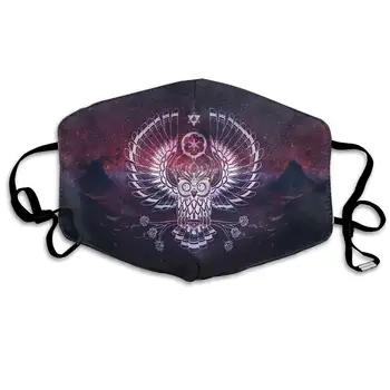 

Unisex Print Mouth Mask - Cool Owl Dream Catcher Polyester Anti-dust Mouth-Muffle - Fashion Washed Reusable Face Masks for