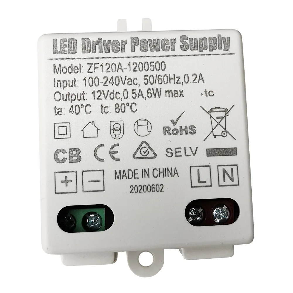 6W ZF120A-1200500 LED Driver Power Supply 2