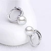 Fanqieliu Solid 925 Sterling Silver Earrings For Women Pearl Hoop Earrings Jewelry Luxury Hoops Woman 2022 FQL20008 ► Photo 3/6