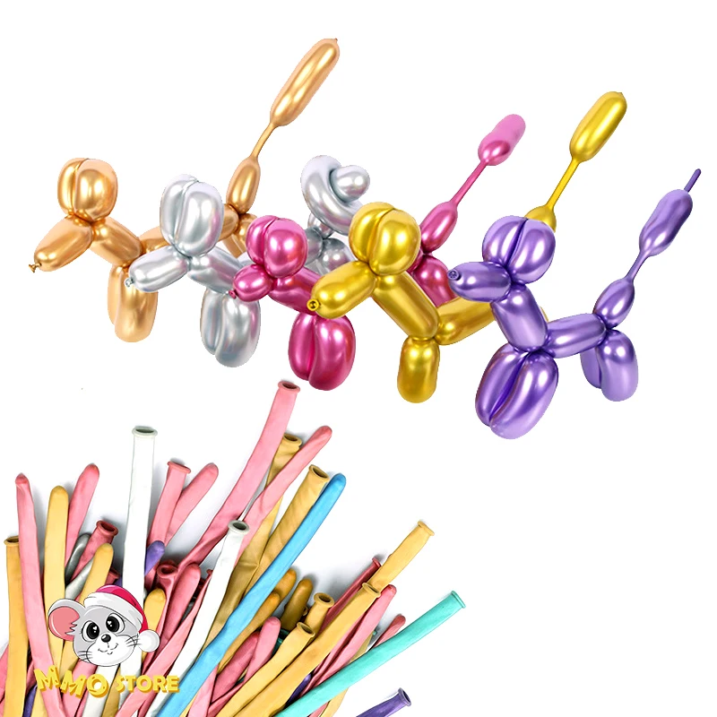 20-100pcs Chrome Magic Balloons DIY Birthday Party Wedding Decoration Metal Strip Balloon System Animal Clown Baloon Wholesale | Дом и сад