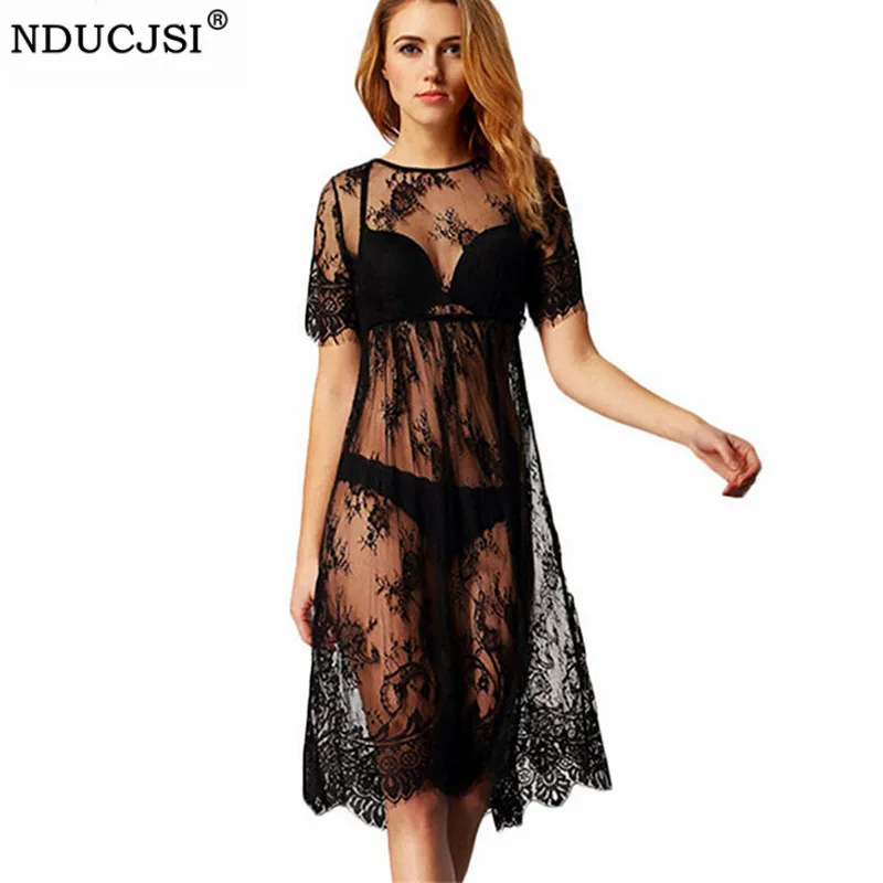 

NDUCJSI Women Beach Dress Hollow A Line Dress Black White Sexy Dress Vintage Strapless mbroidery Clothing Plus Size Dresses