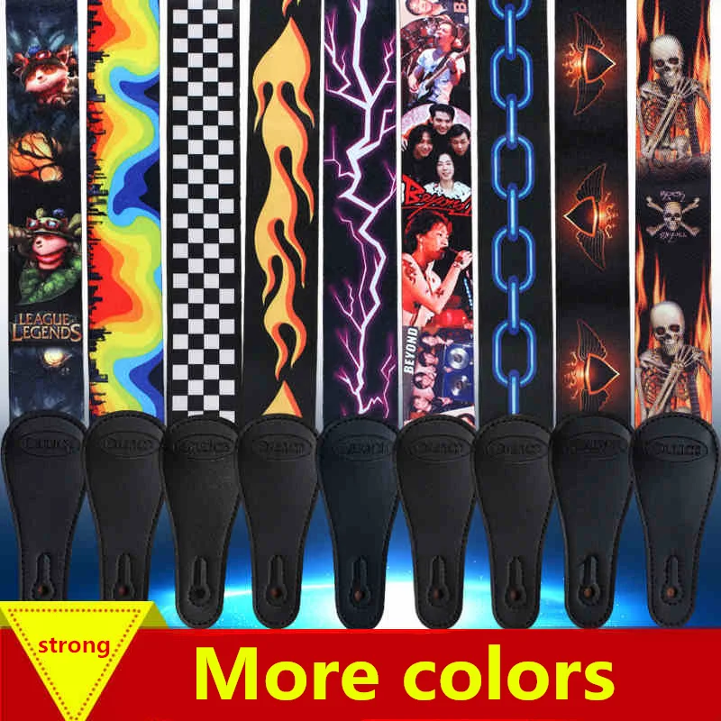 Widen Thicken Genuine Leather Ukulele eletric Guitar Shoulder Strap Guitarra Bass Accessories Parts Personalized | Спорт и