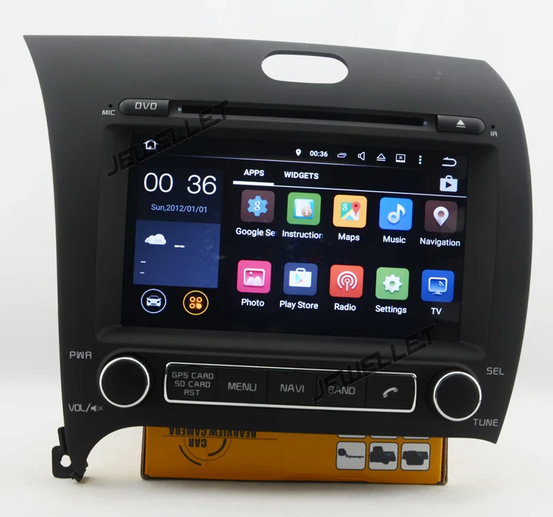 Excellent Quad core 1024*600 HD screen Android 9.0 Car DVD GPS radio Navigation for Kia Cerato forte 2014-2016 with 4G/Wifi DVR OBD 1080P 3