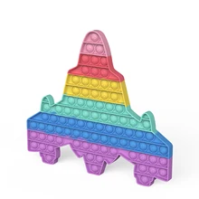 Jouets de grande taille pour enfants, Pop arc en ciel papillon, haut Push Fidget, anti Stress, pour autisme, jeu de détente Simple, 30CM