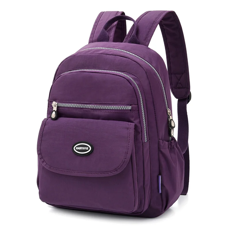 Женский рюкзак, водонепроницаемая сумка, дорожная сумка, высокое качество, сумка на плечо для подростков, девочек, много карманов, сумки на каждый день - Цвет: Фиолетовый