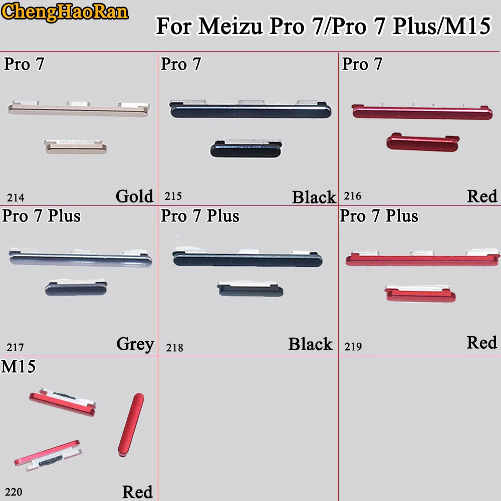 

ChengHaoRan 1Set Side Button Power Key Replacement Spare parts For Maizu Pro 7 Pro 7 Plus M15