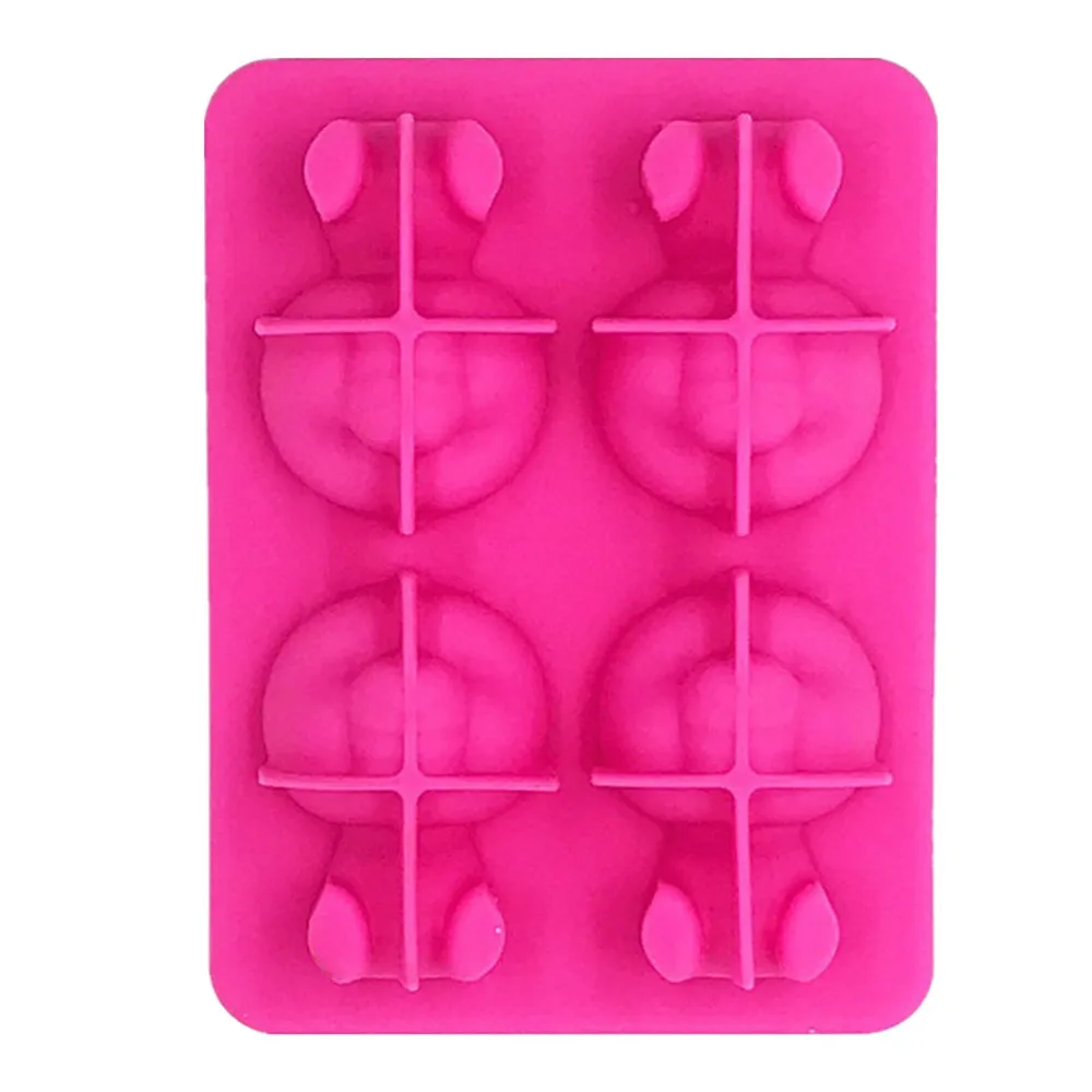 Pink Панда форма решетки льда заморозка льда лоток Jelly Желе Форма льда кубик 10,08 - Цвет: Pink