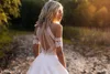 Bohemian Wedding Dress 2022 Off-Shoulder Boho Beach Bride Dresses A-Line Robe De Mariee Vintage Lace Princess Wedding Dresses ► Photo 3/5