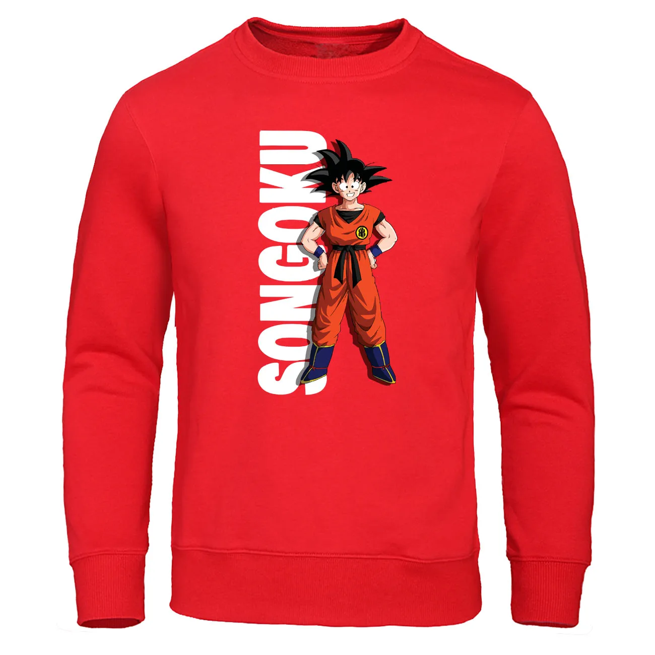red 6 Japanese Anime Sweatshirt Son Goku Harajuku Streetwear Dragon Ball Z Men Hoodies Sweatshirts Autumn Winter Pullover Fleece Hoody - Цвет: red 6